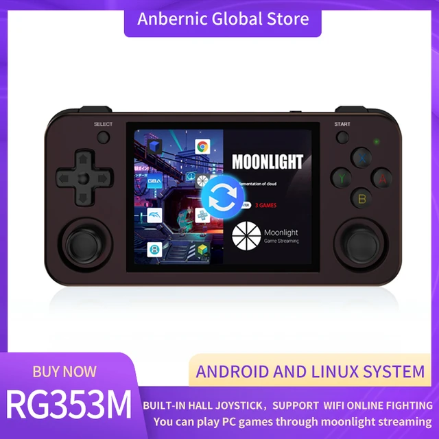 Anbernic New RG353M 3.5-inch Support WIFI online Game Console Android Linux  system Game Player Built