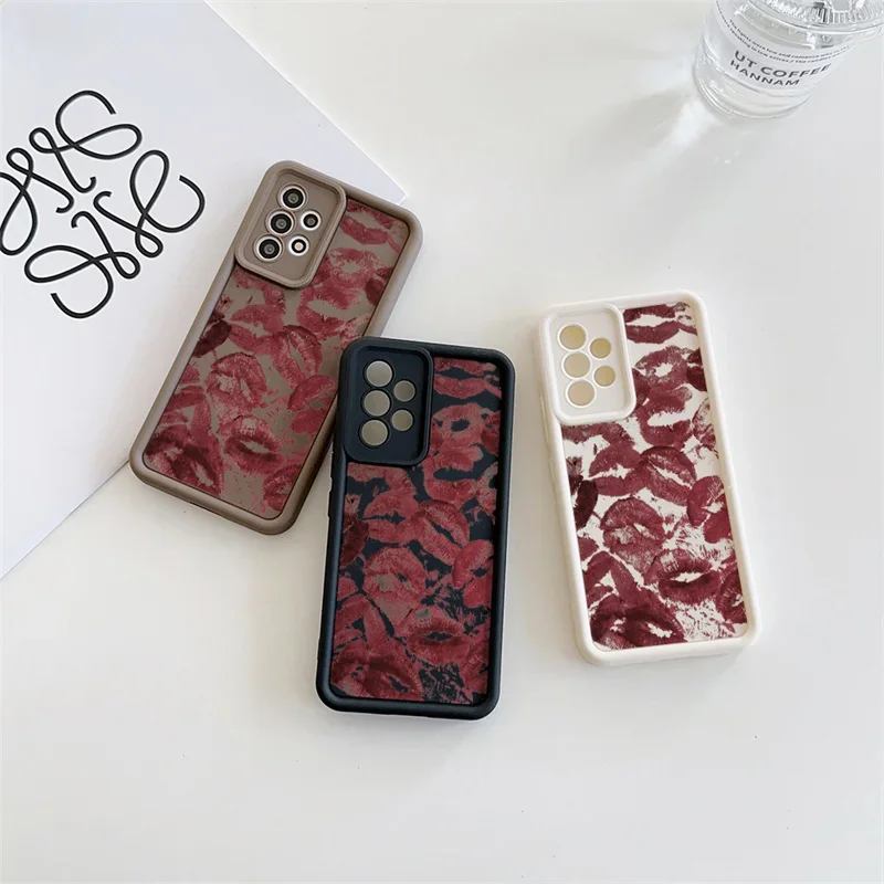 Red Lip Print Soft Phone Case