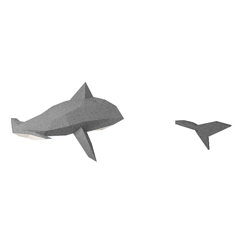 132cm Swimming Shark Paper Model 3D DIY Home Wall Decoration Handmade Hanging Art Papercraft Room Ornament Origami Puzzles Gifts