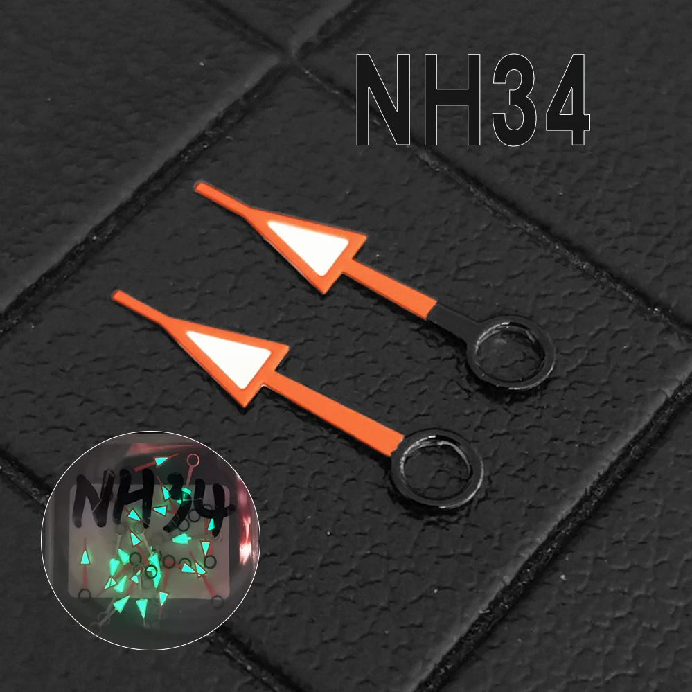 

Modified GMT Watch Pointer Orange Watch Hand Green Luminous Fits For SEIKO NH34 NH35 NH36 4R 7S26 Automatic Movement Watch Hand