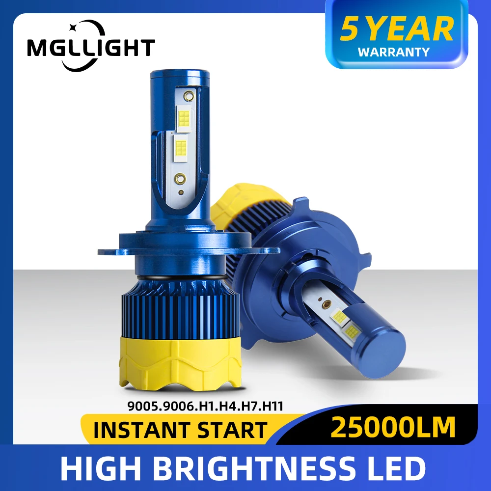 

MGLLIGHT Mini H7 K5C Led Car Headlights Canbus 25000LM H1 H4 9005 HB3 9006 HB4 H11 K6C Led Lights For Car Truck 12V 24V Led Bulb