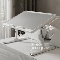 Table de lit pliable pour ordinateur portable, table de lit pour ordinateur portable réglable en hauteur et en angle, table pour ordinateur portable pour lit/canapé/fauteuil/sol, ordinateur portable 1