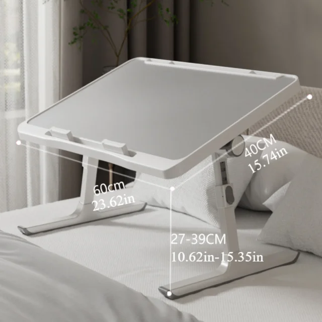 Table de lit pliable pour ordinateur portable, table de lit pour ordinateur portable réglable en hauteur et en angle, table pour ordinateur portable pour lit/canapé/fauteuil/sol, ordinateur portable 1
