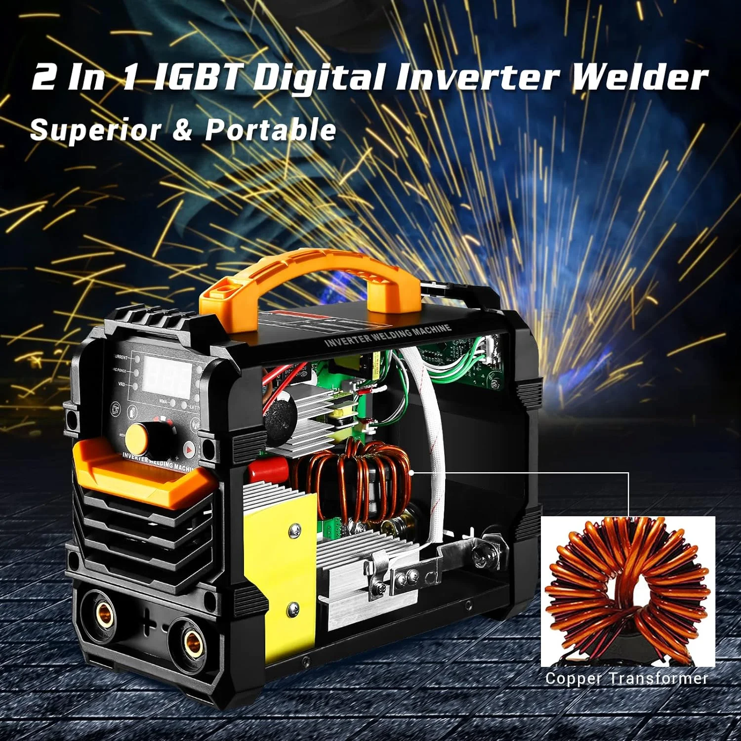 DEKO Stick Welder 160A ARC/Lift TIG 2-in-1 Welding Machine with 110v/220v Dual Voltage IGBT Inverter Welder