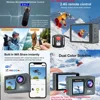 5K 4K60FPS Action Camera 50MP 2" Touch Dual Screen 5X Zoom Wi-Fi EIS 170° DVR Webcam Wireless Mic 30M Waterproof Sport Camera 2