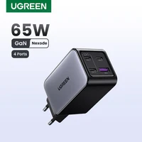 UGREEN 65W GaN Charger 4 Ports USB C Fast Charger Quick Charge 3.0 PD 3.0 For Macbook Air Laptops Tablet iPhone 17 16 15 Pro Max