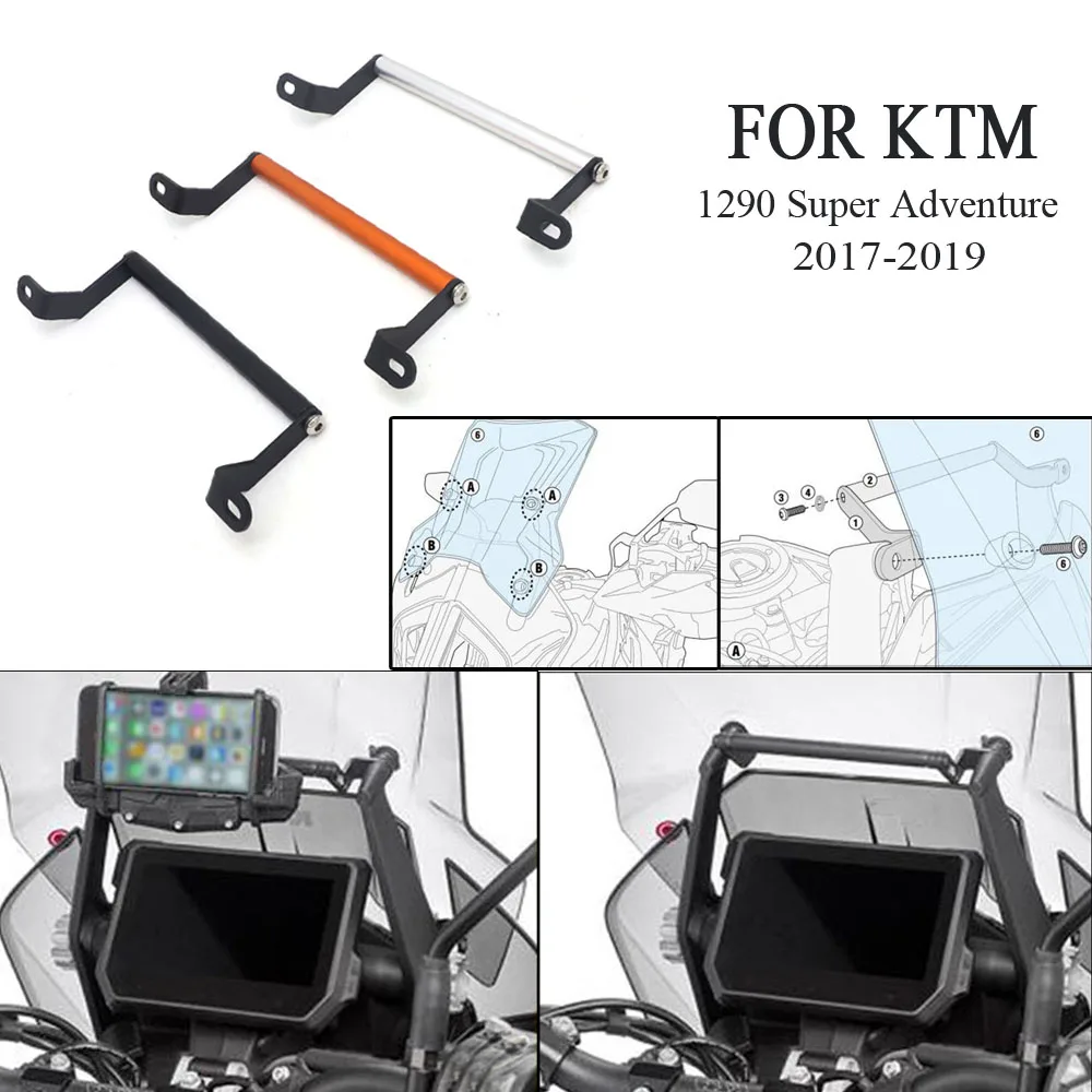 GZSP-K1-001 GPS Smart Phone Navigation Bracket Holder Compatible with KTM 1290 Super Adventure S R 2017-2019 HTTMT 