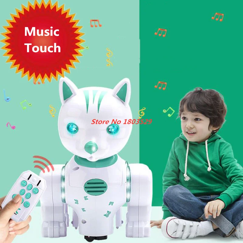 Il Più Nuovo Telecomando A Infrarossi Per Gatti Robot Rc Intelligente Con Illuminazione Musicale Voice Pet Touch Dazzling Dance Singing Toy Regali Per