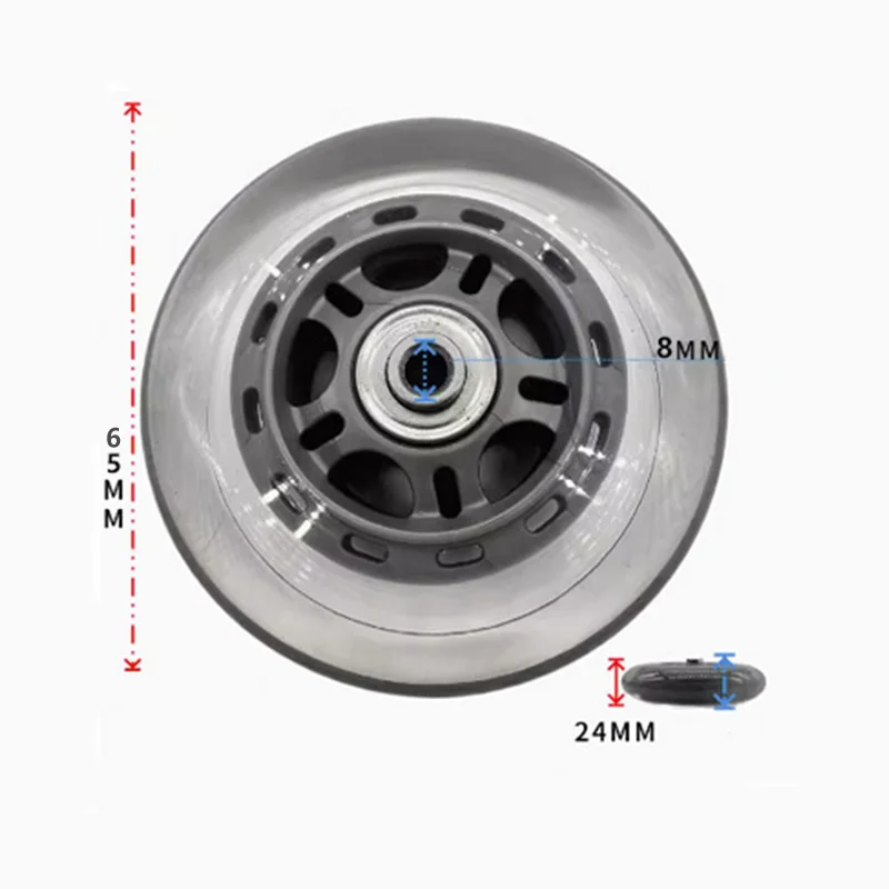 4 Pcs/lot Silent Caster 2.5 / 3 inch Single Wheel/diameter Size 65/75mm&skate/skateboard Wheel Baby Wheel Training Wheel