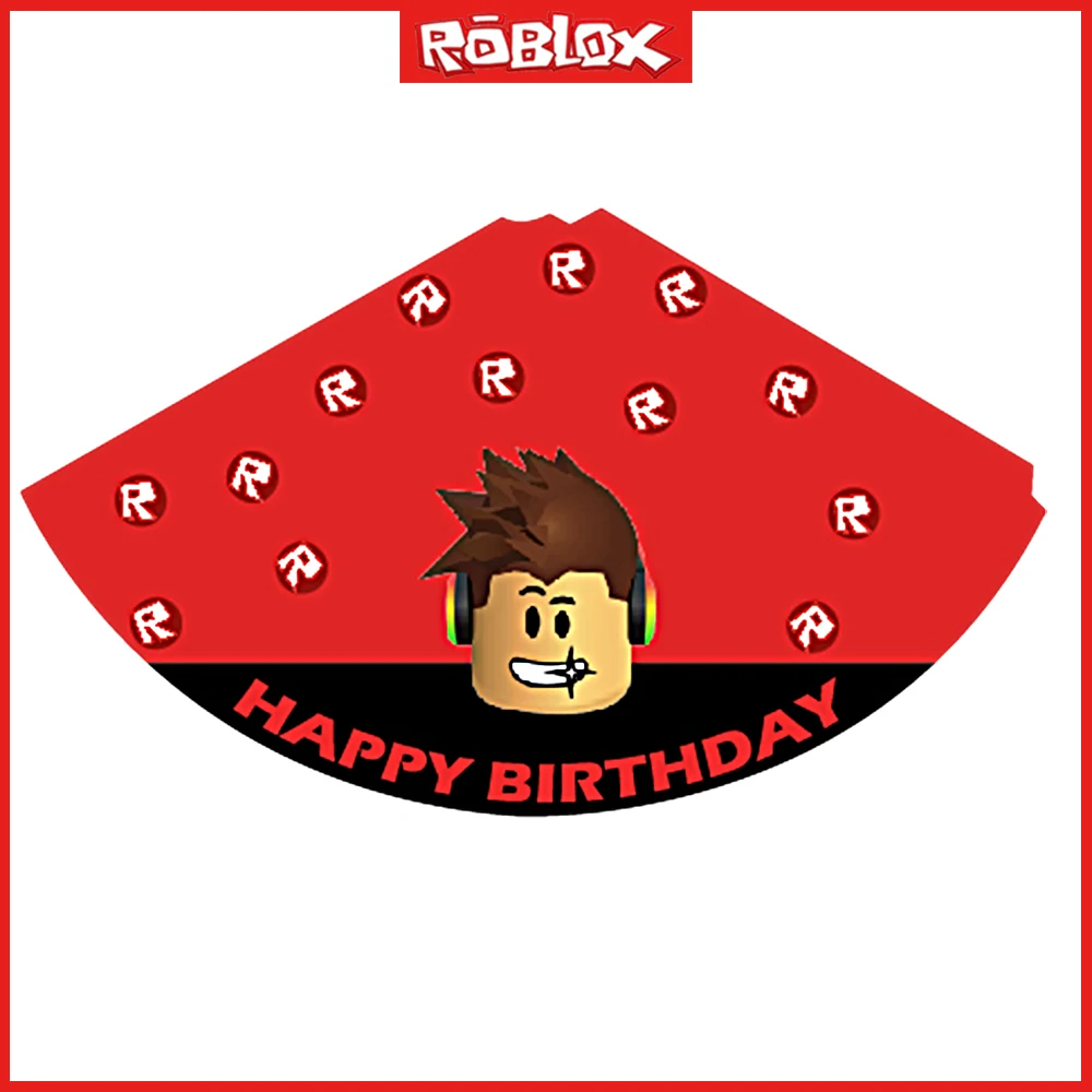 Roblox Birthday Decoration Cake Insert Flag Protagonist Hat