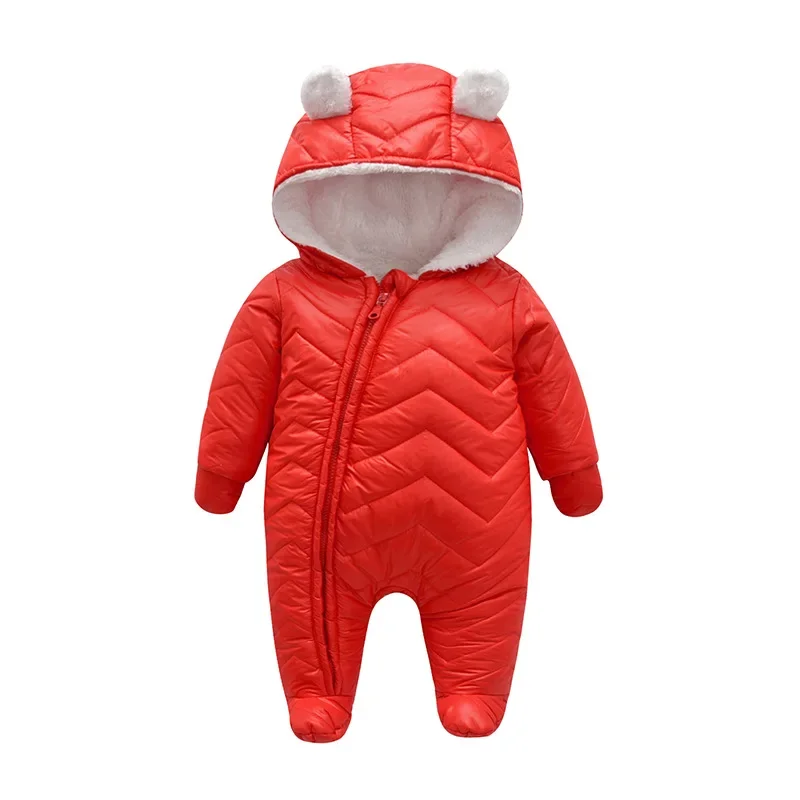 Bodysuits Coats Newborns Baby Girls Boys Jumpsuit Jacket Hoodied Footies Gloves Children Winter Clothes Toddlers Quilted Romper