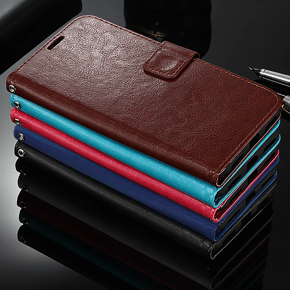 Deluxe Leather Flip Wallet Cover with Magnetic Stand