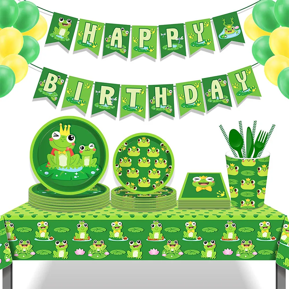 Decorazioni per feste di compleanno a forma di rana Banner a