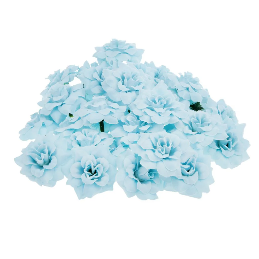 

50 Pcs Boho Table Decor Artificial Rose Flower Display Silk Head Flowers Heads Bride