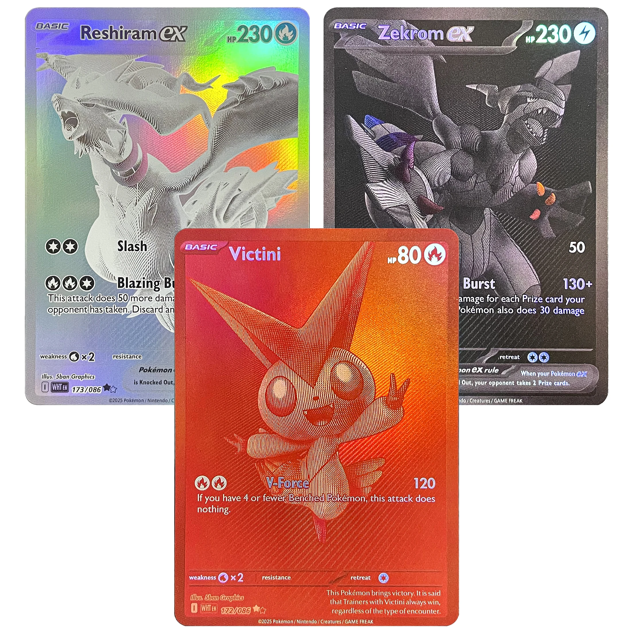 ポケモンカードゲーム RESHIRAM ex/VICTINI /ZEKROM ex BWR PSA10 PSA 10 VICTINI ZEKROM RESHIRAM BWR SET 288/SV-P 174/086