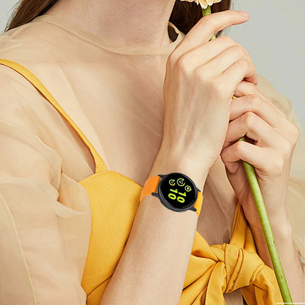Versatile 20mm Silicone Smartwatch Strap - Universal Fit Bracelet