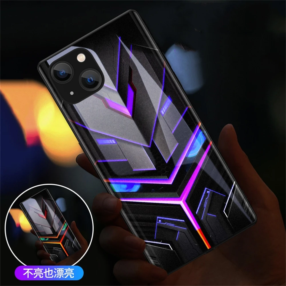 Leuchtende LED-Handyhülle mit Schaltkreis-Design und Anruf-Flash-Licht für iPhone Air 17 16 E 15 14 13 12 11 Pro Max X XR XS Plus SE – Detail 12
