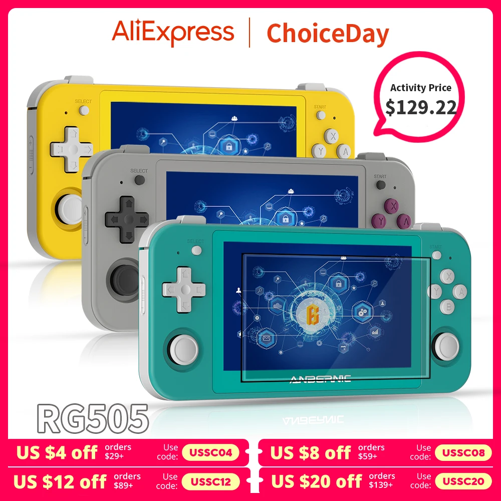 Anbernic rg505 Retro Handheld-Spiele konsole 4,95 Zoll oled 