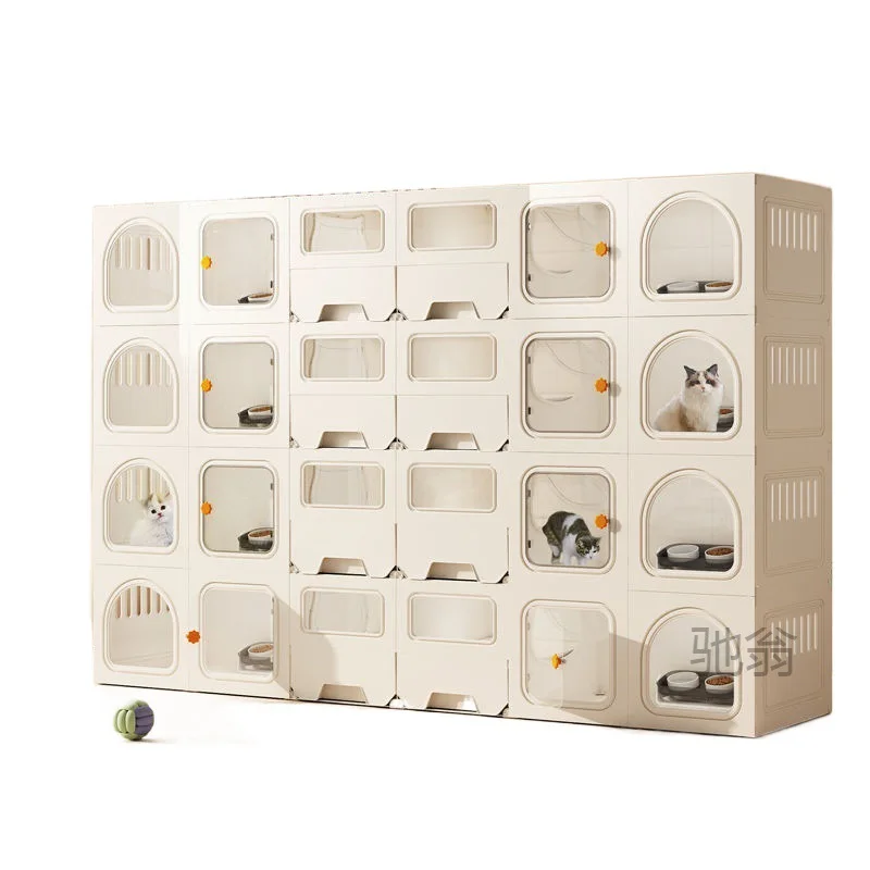 Cat Breeding Rack Breeding cat cage special offer three-layer with partition cat cabinet ...