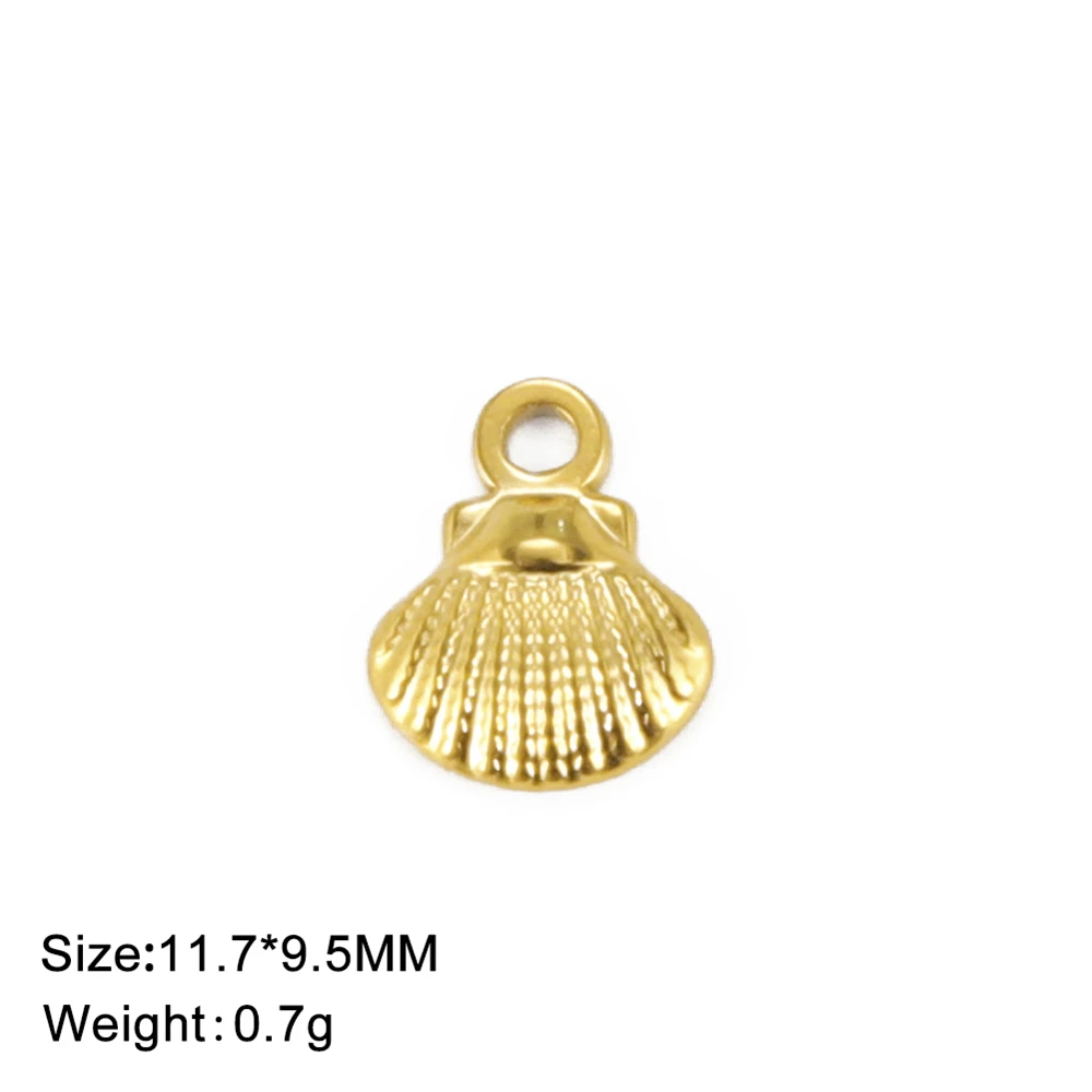 5 teile/los Gold Farbe Edelstahl Kleine Shell Anhänger Charms Für Diy Halskette Armband Schmuck Machen Zubehör Großhandel – Detail 3