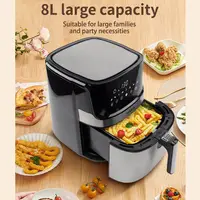 8L Electric Air Fryers Oil-Free Wifi Connection Automatic Household Kitchen 360°baking Convection Oven Deep Fryer for Easy Meals 2