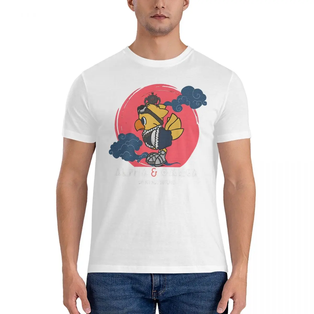 Men T-Shirts FFXIV Alpha And Omega, Final Fantasy XIV, FF14, Funny