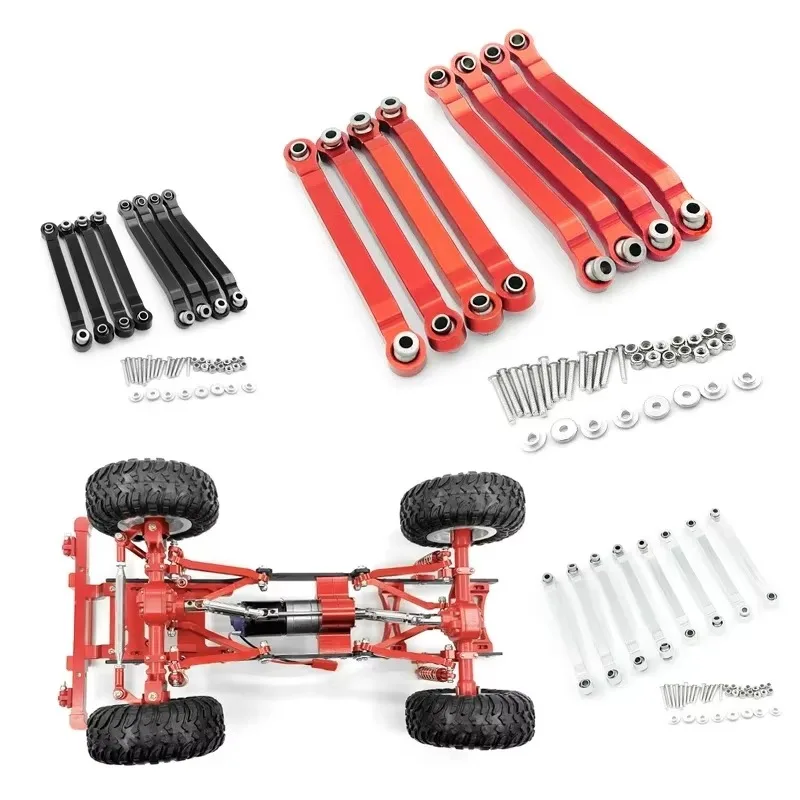 8개 금속 섀시 풀로드 고정 링크 서스펜션 타이로드 RC카 업그레이드 부품 MN D90 D91 D96 D99 D99S MN90 1/12용