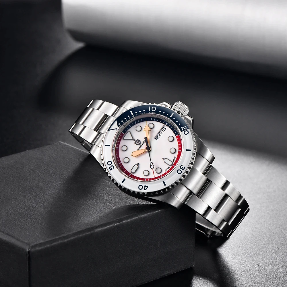 Mechanical Watch PAGANI DESIGN Men Mechanical Wristwatches Luxury Automatic Week Date NH36 100M Waterproof Reloj Hombre PD1726