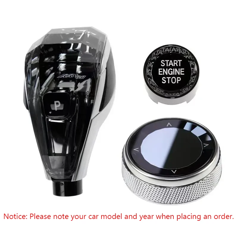 

3-pcs Set Crystal Gear Shift Knob Button Handle for BMW 1 2 3 4 5 6 7 Series X1 X2 X3 X4 X5 X6 X7 I8 Z4 Car Interior Accessories