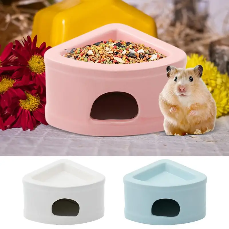 Criceto Hideaway House Ceramica Criceto Grotta Piccoli Animali Domestici Ciotola Di Alimentazione Multifunzionale Habitat Letto Per Lemmings Criceti