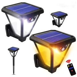 Lampe solaire Led étanche, 2 Modes d'installation, imperméable, pour l'extérieur, pour jardin, rue, avec télécommande à trois Modes 