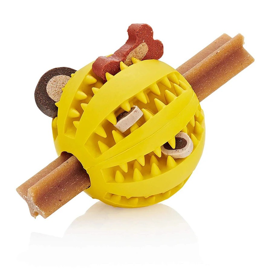 Dog Toy Ball Interactive Rubber Balls Puppy Chewing Toys Pet Tooth Cleaning Ball Cats Pets Food Treat Feeder Silicone Balls Toy 5