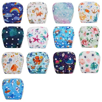 [Sigzagor] 1 Pantaloni per pannolini da nuoto riutilizzabili per neonati e ragazze, costumi da bagno All IN ONE 1