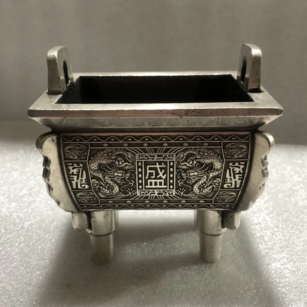 

Vintage Collectible Home Crafts Medium Large Incense Ding Exquisite Carving Fine Workmanship