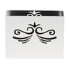 Stainless Steel Napkin Rack Box Tissue Holder Cutlery Floral Hollow-Out Design 4