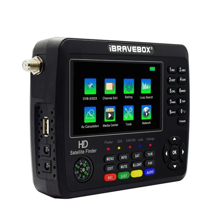 

Дропшиппинг IBRAVEBOX V10 Finder Max + 4,3 дюймовый дисплей цифровой спутниковый измеритель сигнала видоискатель, поддержка DVB-S/S2/S2X AHD EU вилка