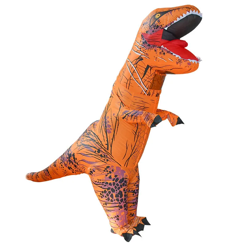 T-rex Inflatable Costume Tyrannosaurus Dinosaur Child Kids Adult Role-playing Halloween Mascot Party Apparel