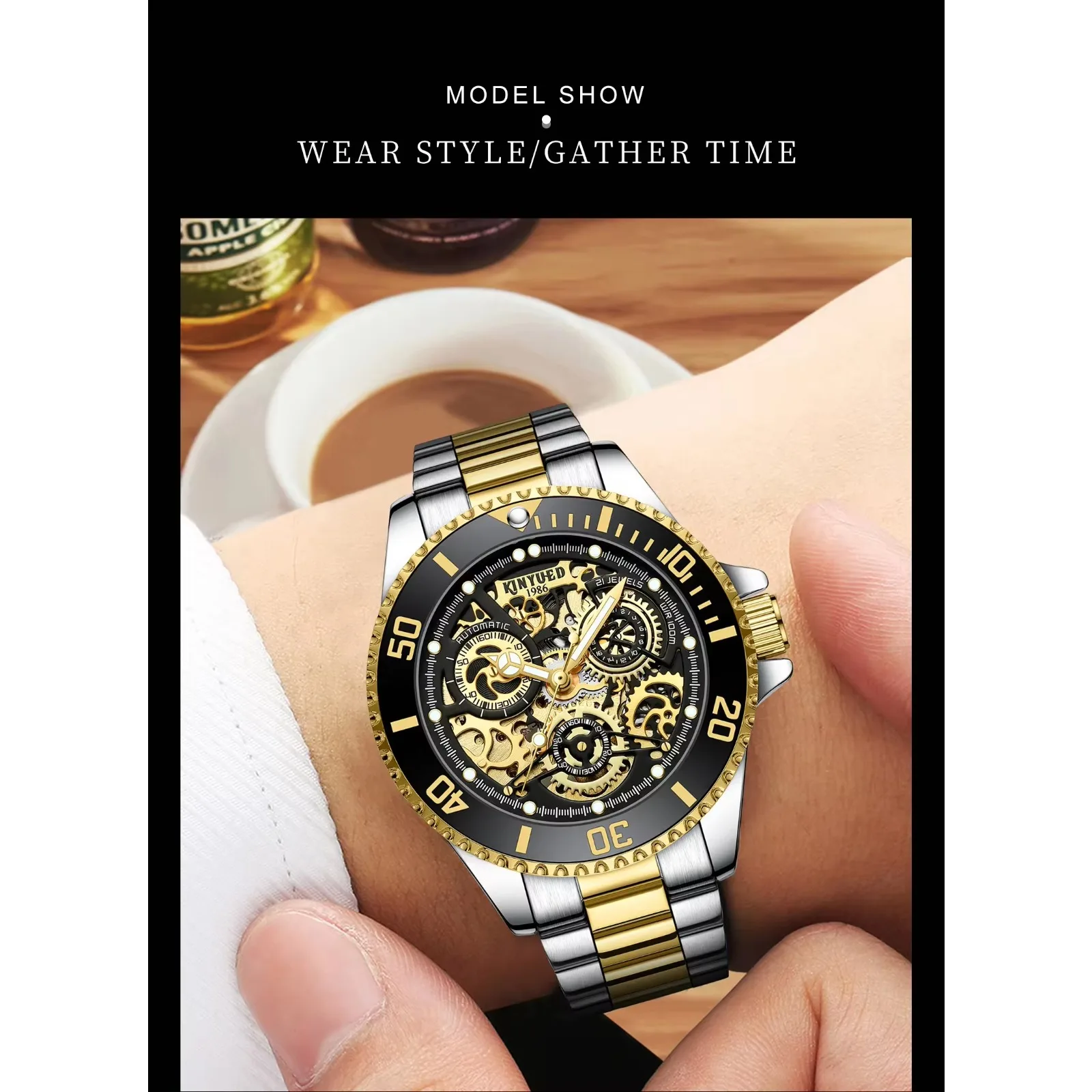 Luxury Automatic Winding Fashion Wrist Mechanical Wristwatch Watch For Men Young Man Watches Machine Classic Free Shipping