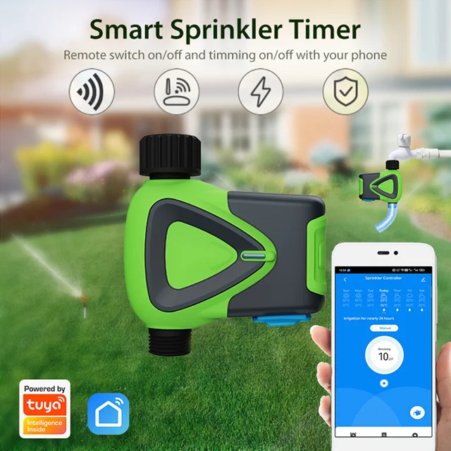 Tuya WiFi Zigbee Smart Irrigation System BT5.0 Timer Water Valve Auto Drip Irrigation Controller for Smart Home Watering Control 4
