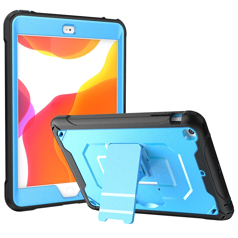 

Чехол для iPad 11 2018 2020 10,2 дюймов Защитная Подставка для планшета детская безопасная Тяжелая полная защита прочный силиконовый + ПК чехол с держателем