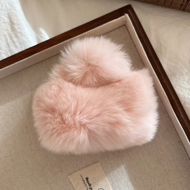 Plüsch-Haarklammer für Herbst und Winter im koreanischen Stil, Hai-Clip für den Hinterkopf, flauschige Haarspange mit Leopardenmuster, Zugang zu Fellhaaren – Detail 8