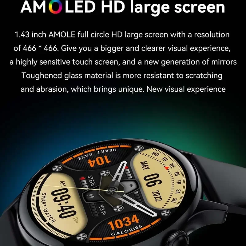 AMOLED HK85 Ʈ ġ    ð ,  ȭ Ʈġ, iOS ȵ̵ Ʈ, 1.43 ġ, 2024 ǰ