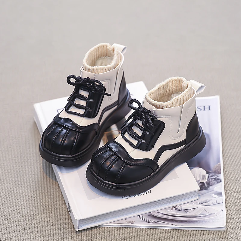 Girls Winter Ankle Boots Non Slip Preppy Style School Shoes