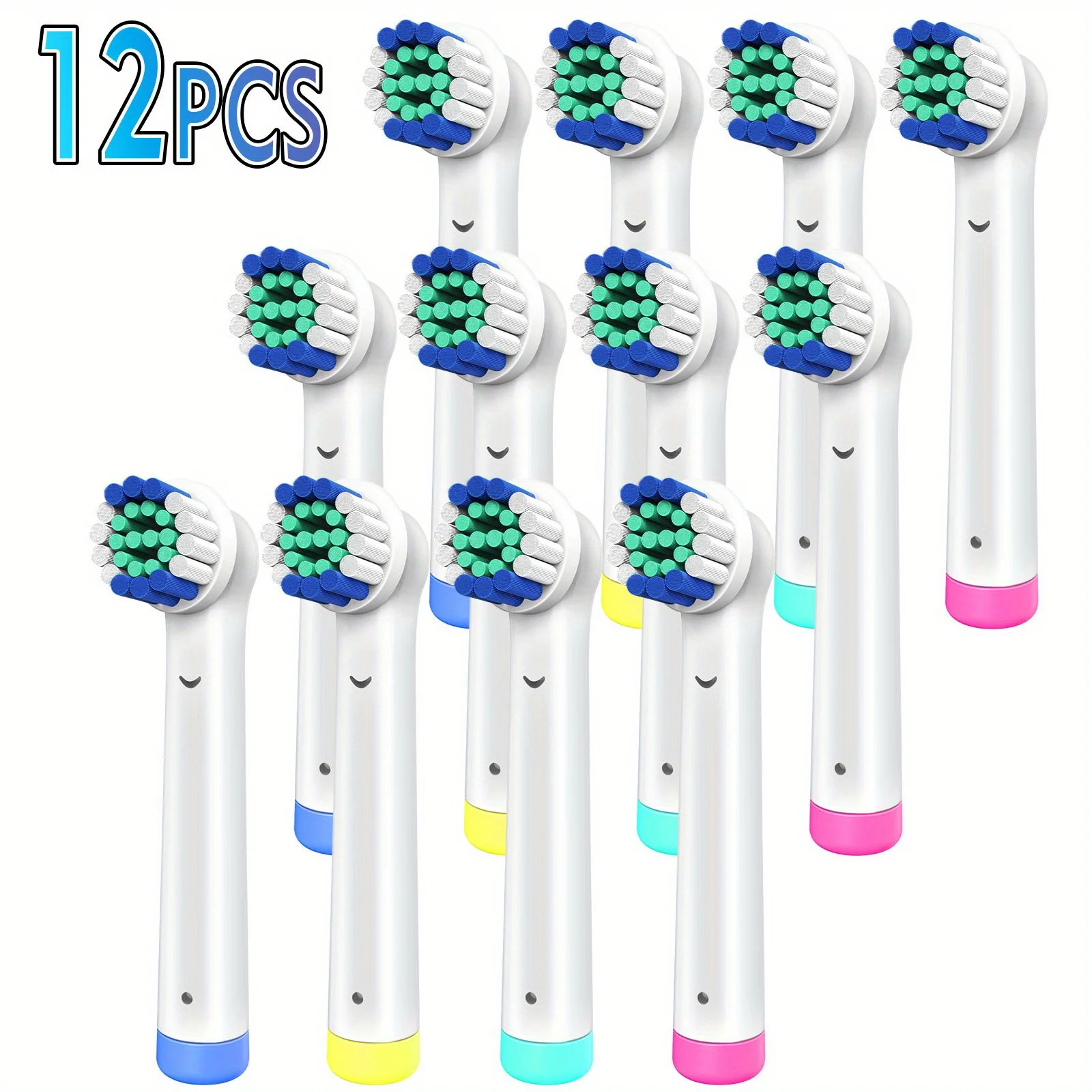 

Replacement Toothbrush Heads with OralB Braun, 12 Pcs Gentle Cleaning Soft Bristle Electric Toothbrush Head Tooth Deep Cleansing