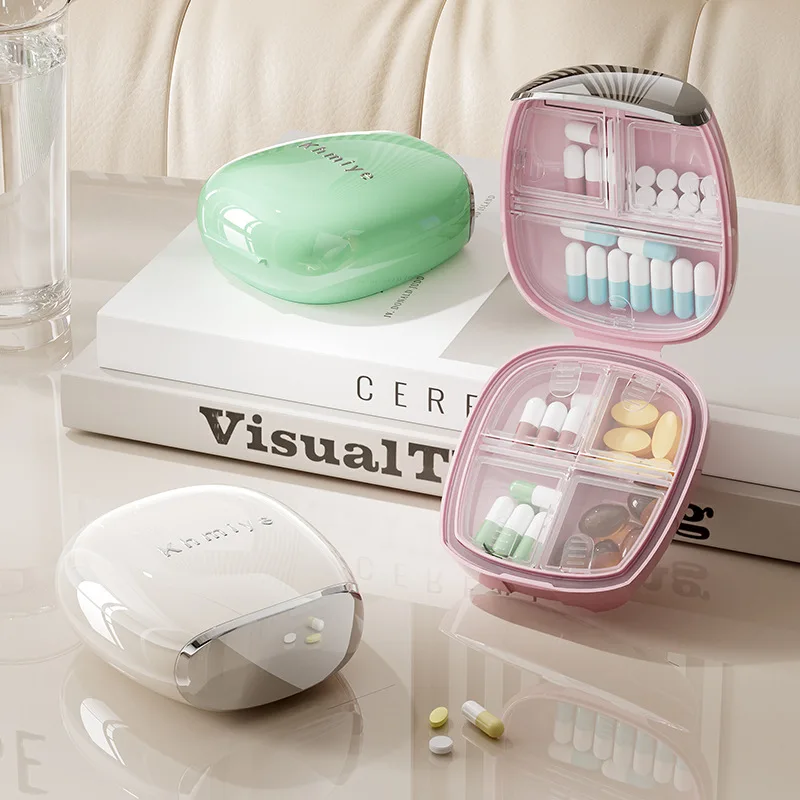 Compact Weekly Pill Organizer with Reminder - Portable Three-Meal Medicine Box