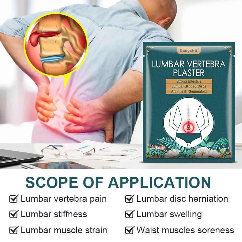 Neck Shoulder Patch Medical Sticker Back Patch 12/24/36PCS Wormwood Lumbar Spine Stickers Arthritis Fit Body Parts Back Neck Foot Waist Relieve Stress Unisex