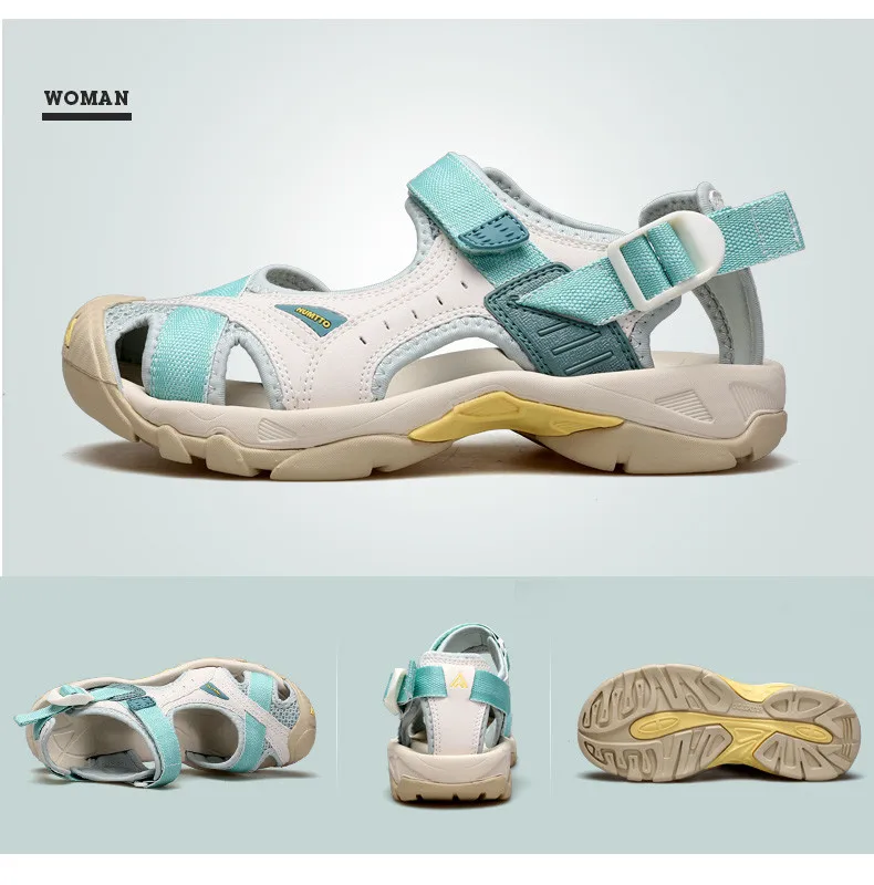 HUMTTO Sommer Wanderschuhe Outdoor Sandalen für Frauen Atmungsaktive Wasser Strand Damen Sandalen Camping Klettern Aqua Sneaker HT-9602 – Detail 19