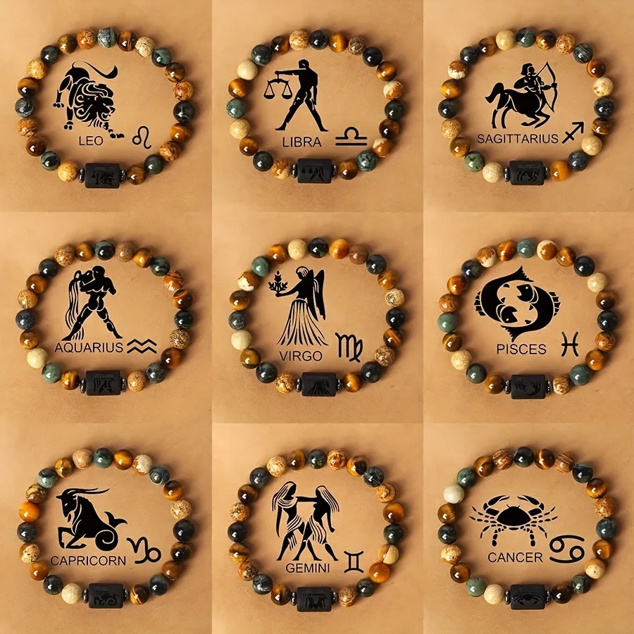 12 Zodiac Bracelets Natural Stone Cancer Virgo Leo Libra Bracelet Couples Bracelets Jewelry charm bracelet pulsera hombre 3 12 Zodiac Bracelets Natural Stone Cancer Virgo Leo Libra Bracelet Couples Bracelets Jewelry charm bracelet pulsera hombre 3