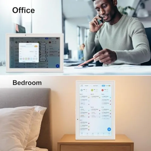 Digital Calendar 10.1'' WiFi Smart Family Calendar, Sync with Google, Apple and Outlook, Touchscreen Interactive Chore Chart an