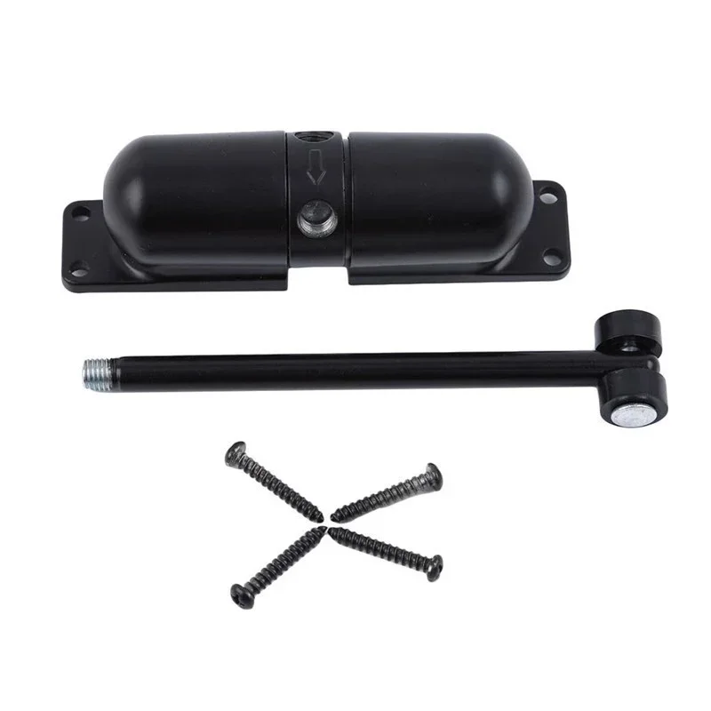 Black door closer 180 Degree Spring er Stopper Pulley Mute Adjustable Force Automatic Door Closing Device Door Accessories